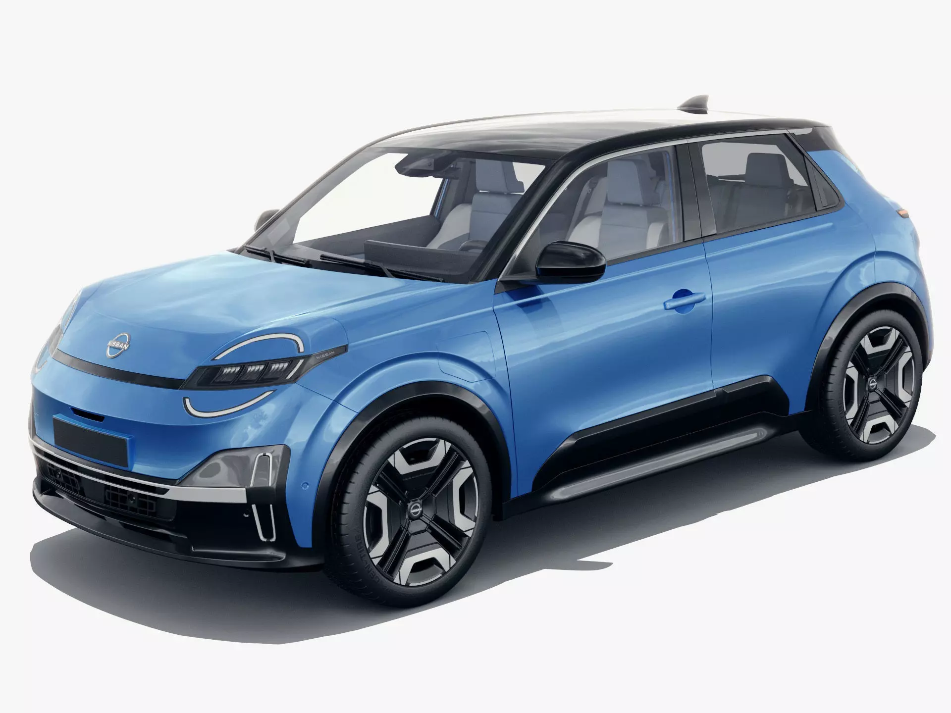 Nissan Micra EV 2026 with interior 3D model_0