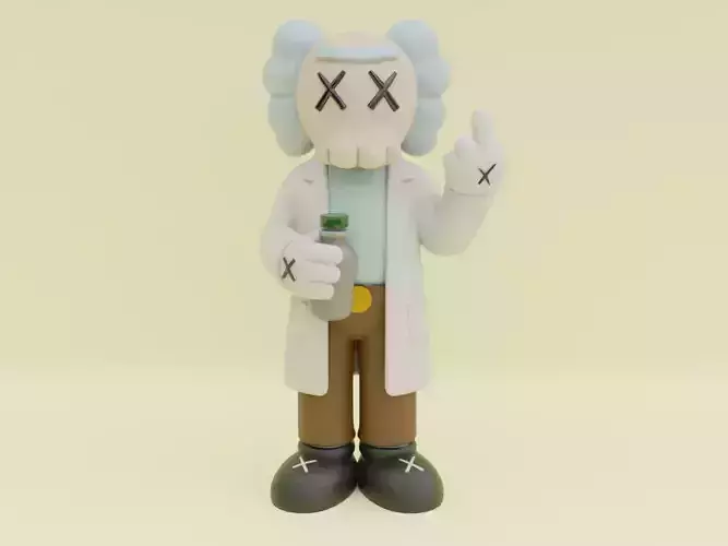 KAWS Rick Sanchez The Scientist Figure Toys