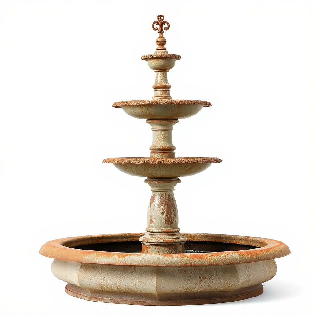 Elegant Tiered Fountain Model Pack Low-poly 3D model_2