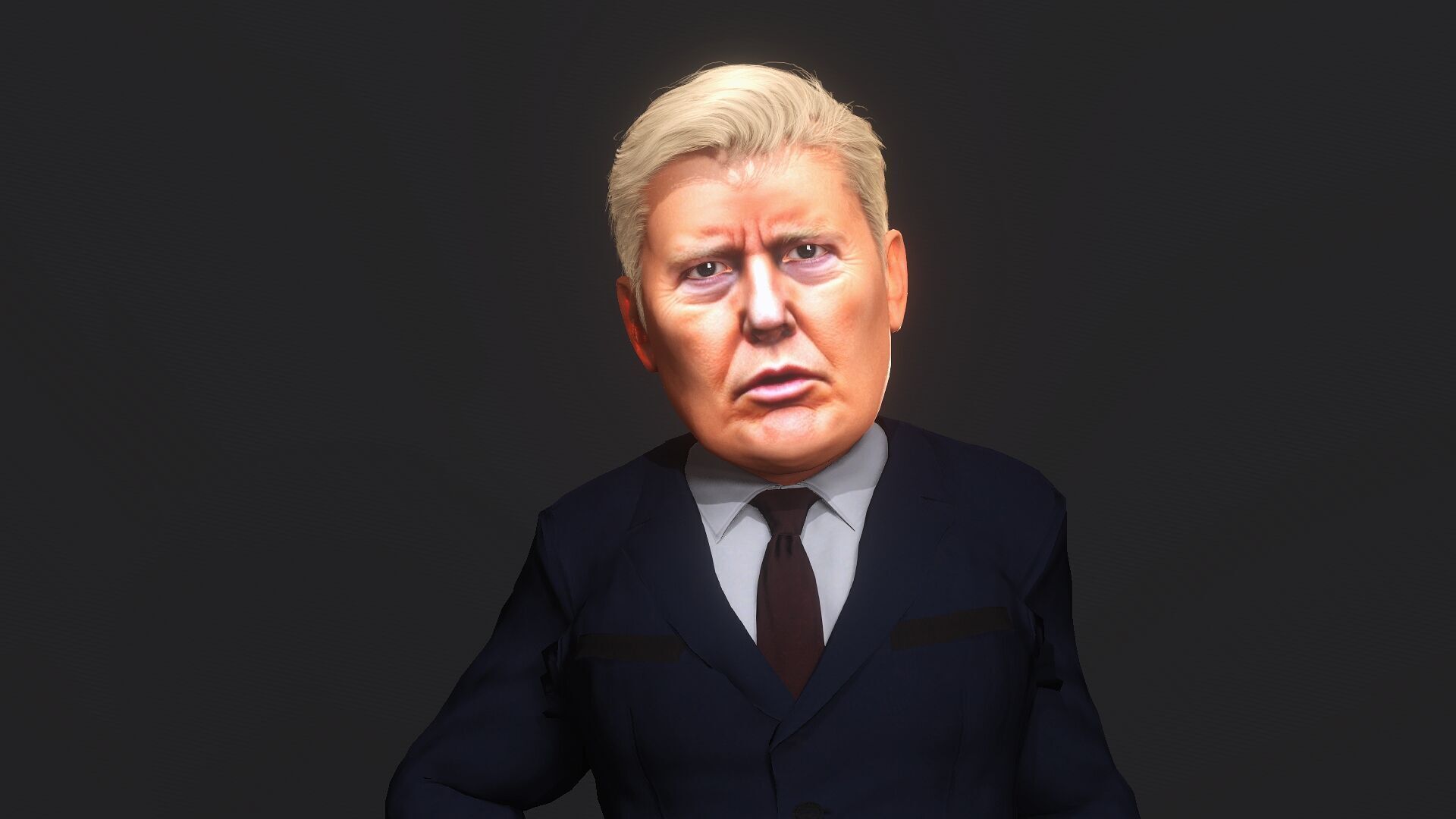 Donald Trump Low-poly 3D model_5