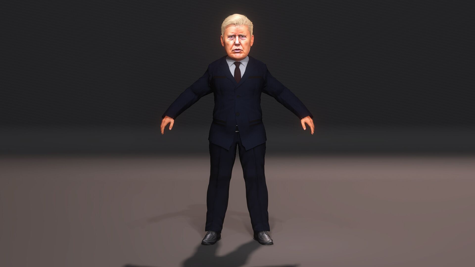 Donald Trump Low-poly 3D model_3