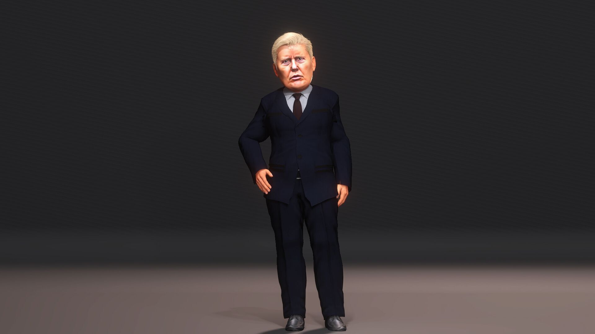 Donald Trump Low-poly 3D model_4