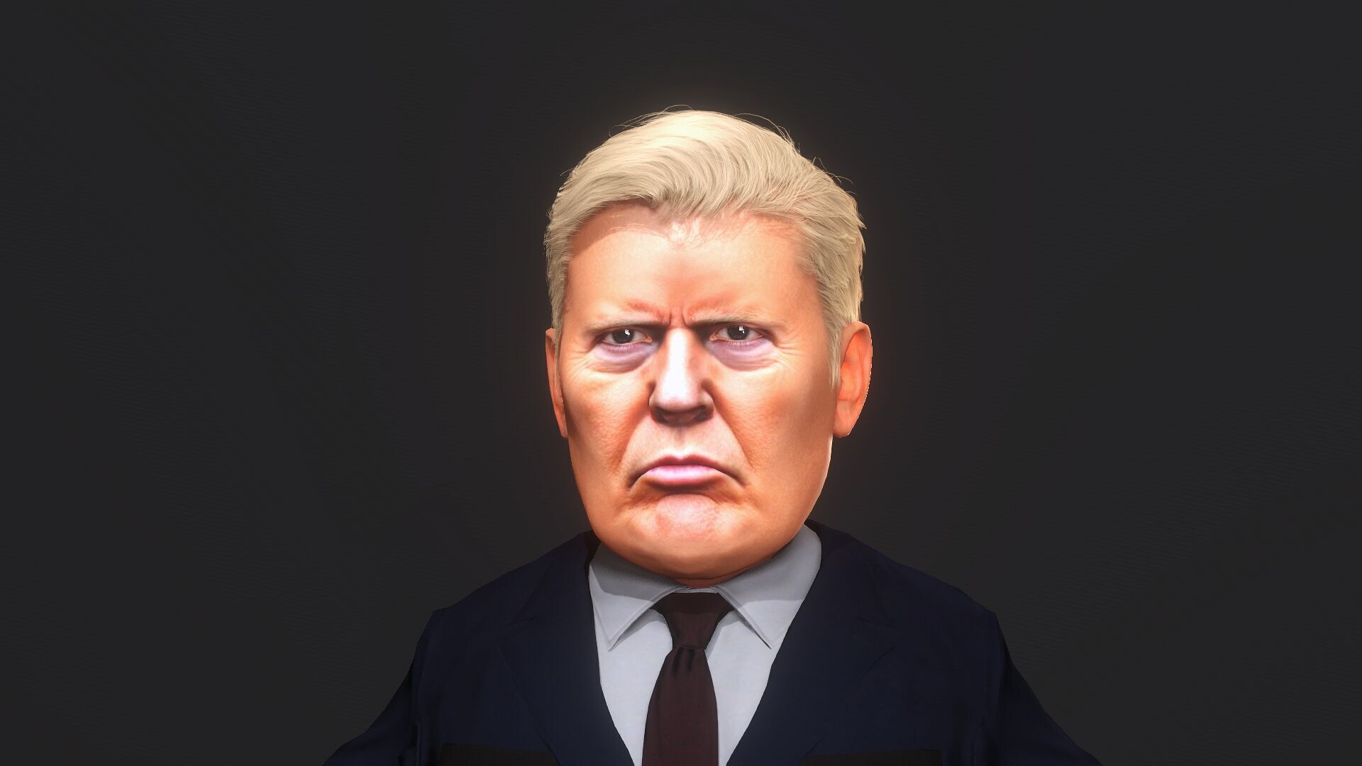 Donald Trump Low-poly 3D model_1