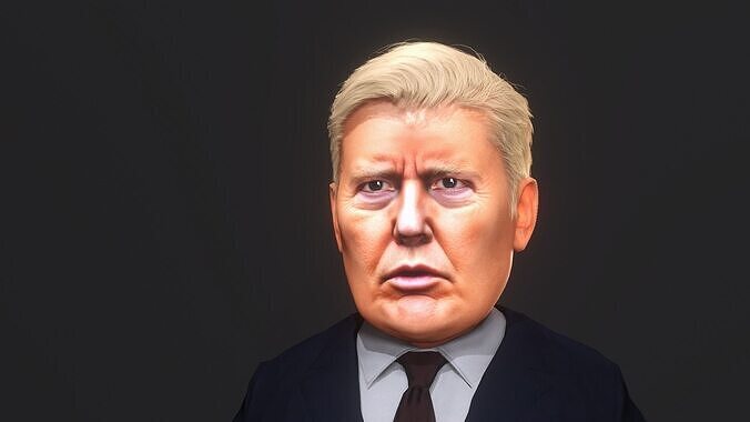 Donald Trump Low-poly 3D model
