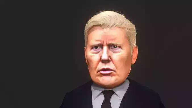 Donald Trump Low-poly 3D model