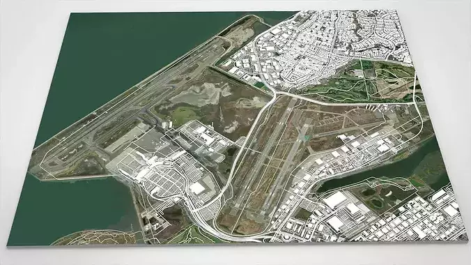 Oakland International Airport California United States 3D model 2