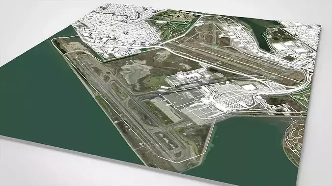 Oakland International Airport California United States 3D model 6