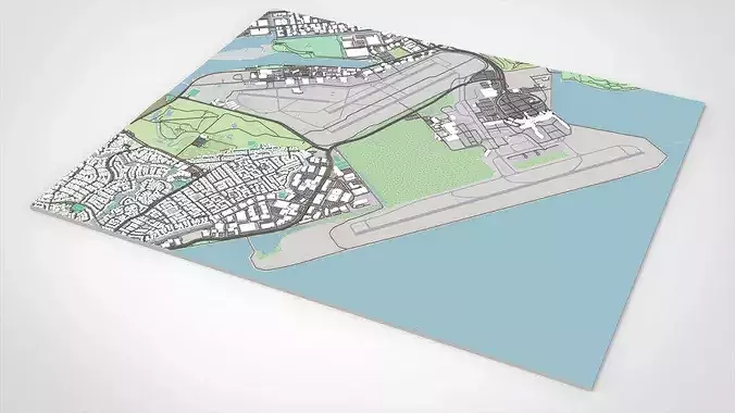 Oakland International Airport California United States 3D model 7