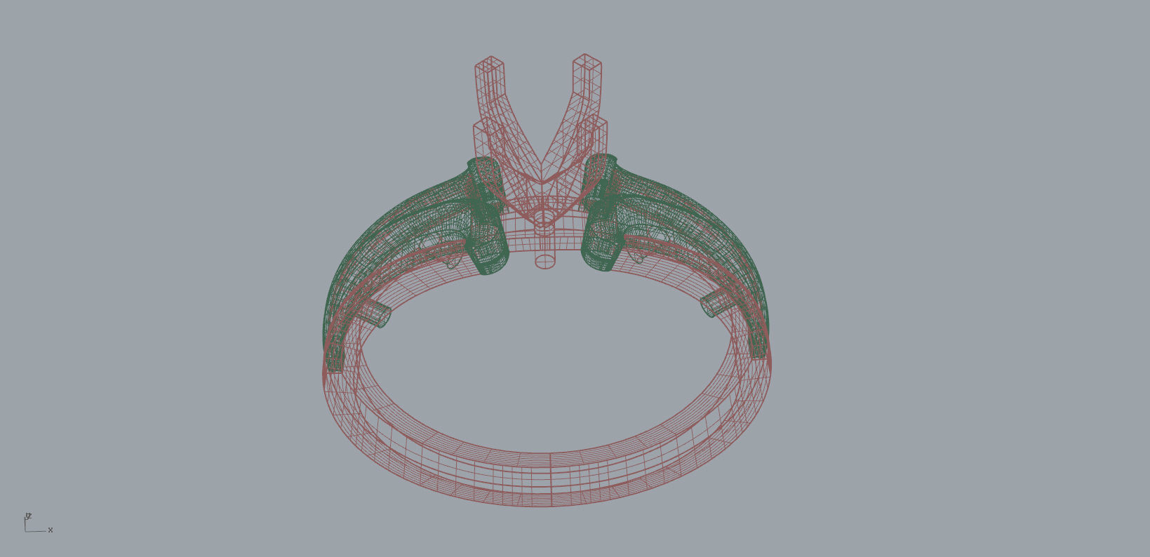 Engagement ring 3D print model_3