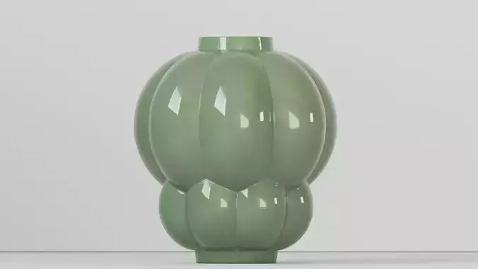 Uva Vase Small sage-green glossy