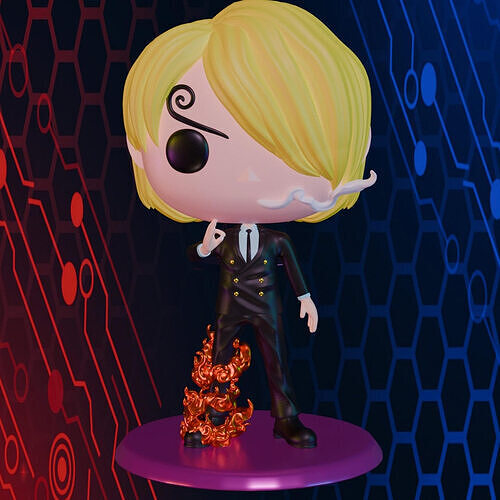 Funko Style One PIece Sanji 3D print model
