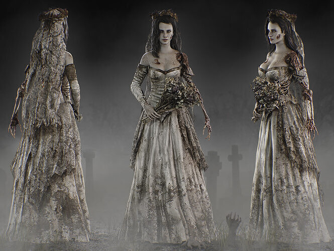 Dead Bride Low-poly 3D model