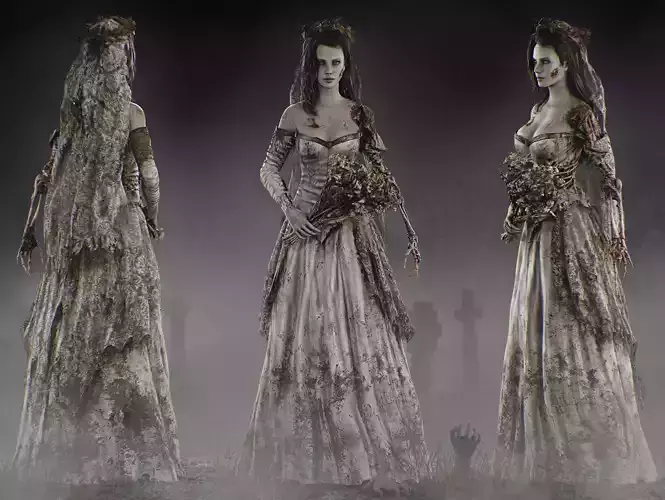 Dead Bride Low-poly 3D model