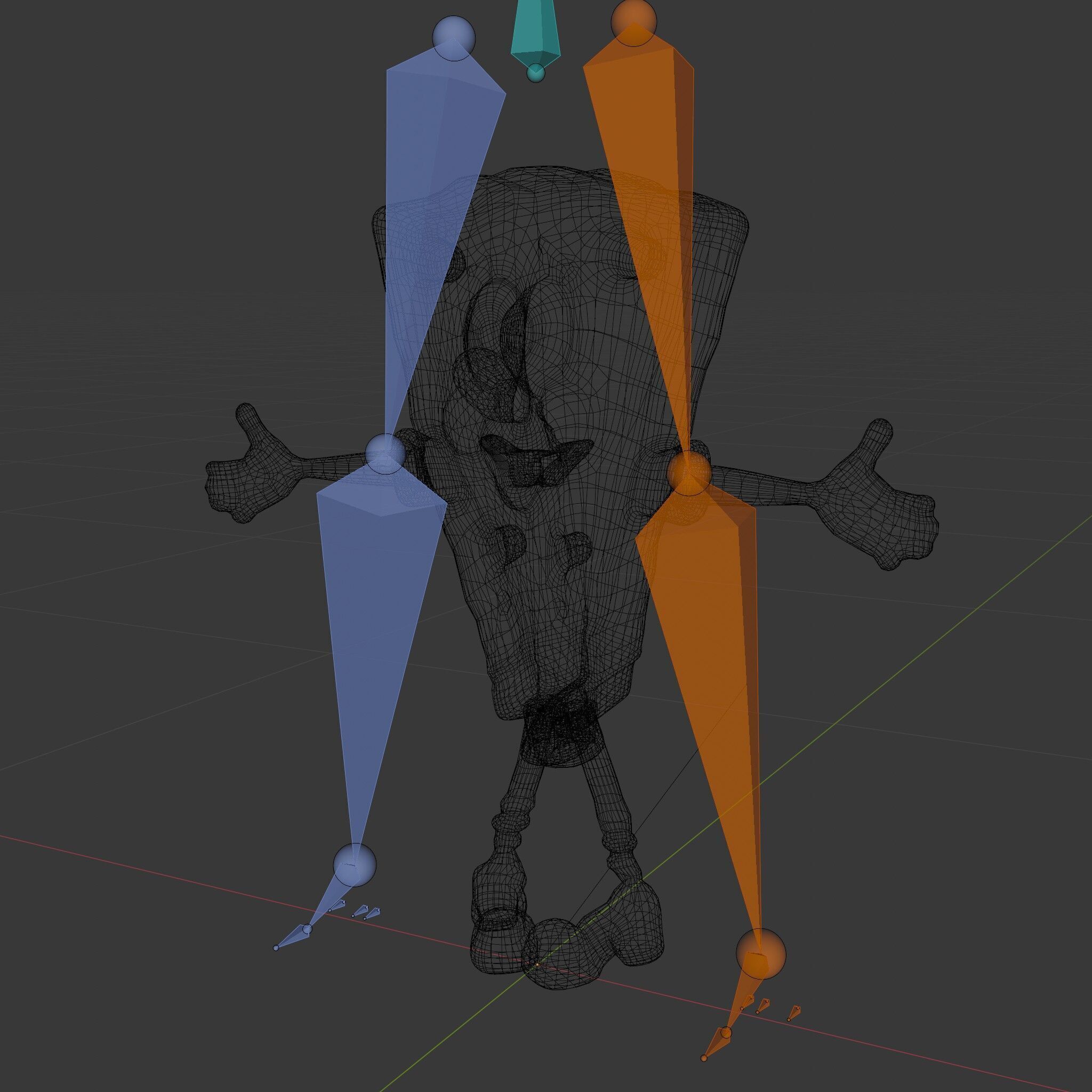 D Model Cheerful Square Character with Shorts and Shoes Low-poly 3D model_8