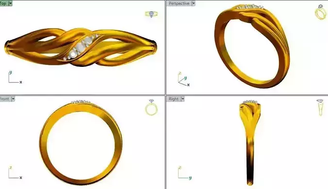 PARTY RING SIZE US-6 GOLD WEIGHT 22K -4GM