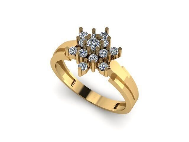 Diamonds Ring  3D print model