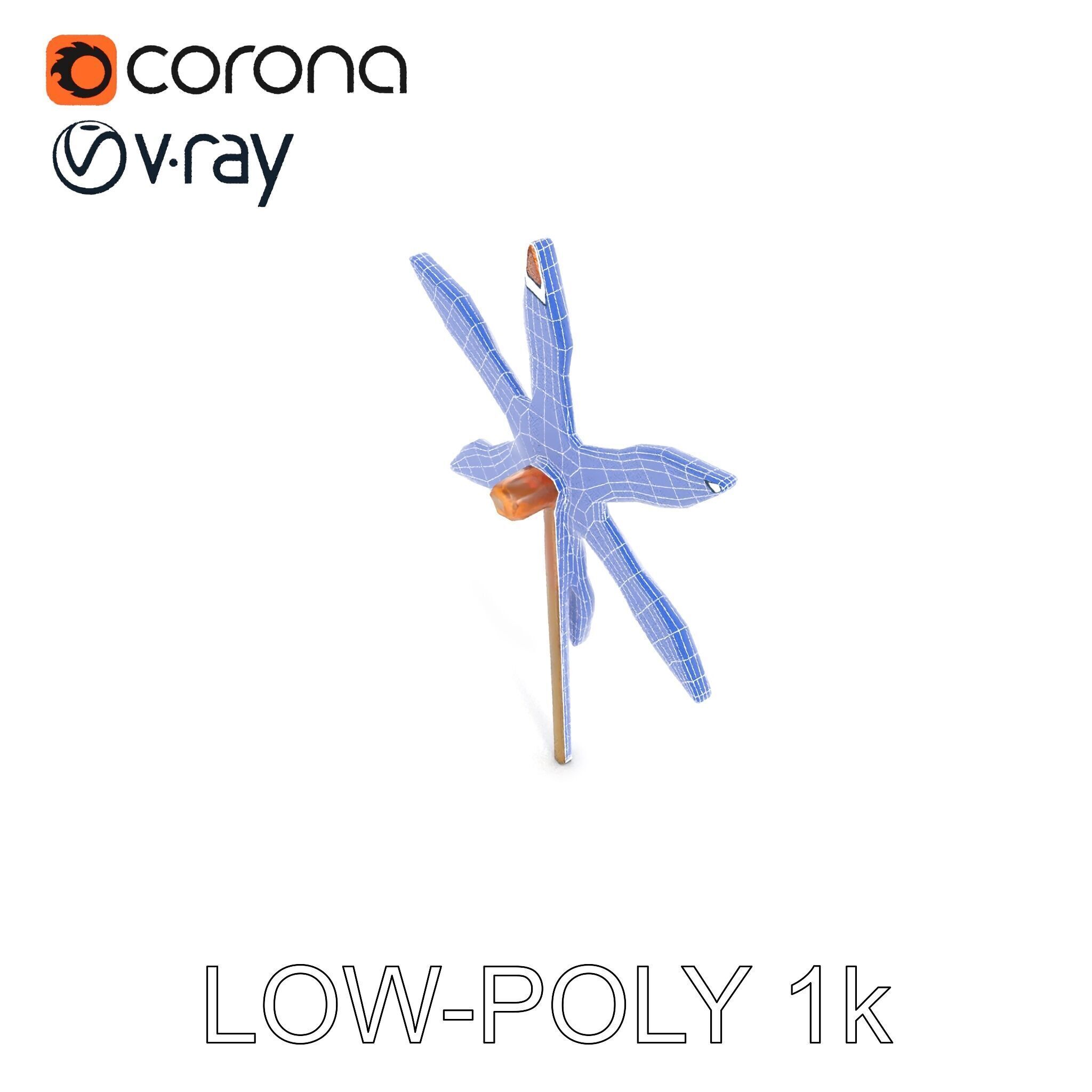 Rustic Star Spike Model Pack for D Applications Low-poly 3D model_31