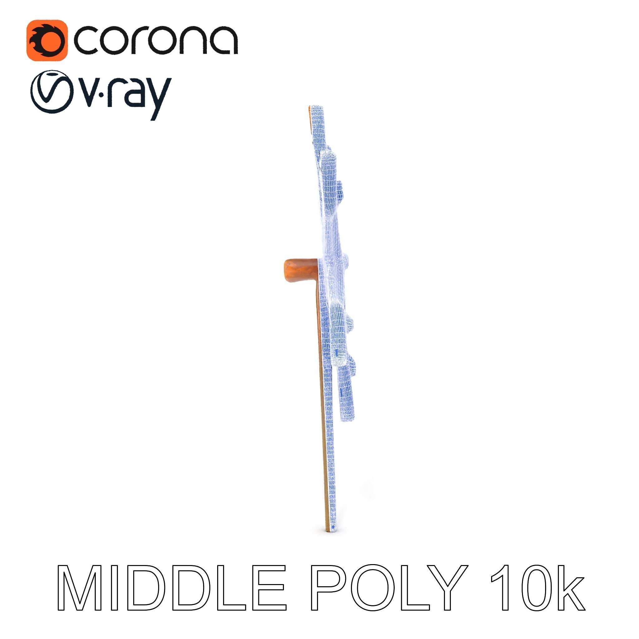 Rustic Star Spike Model Pack for D Applications Low-poly 3D model_16