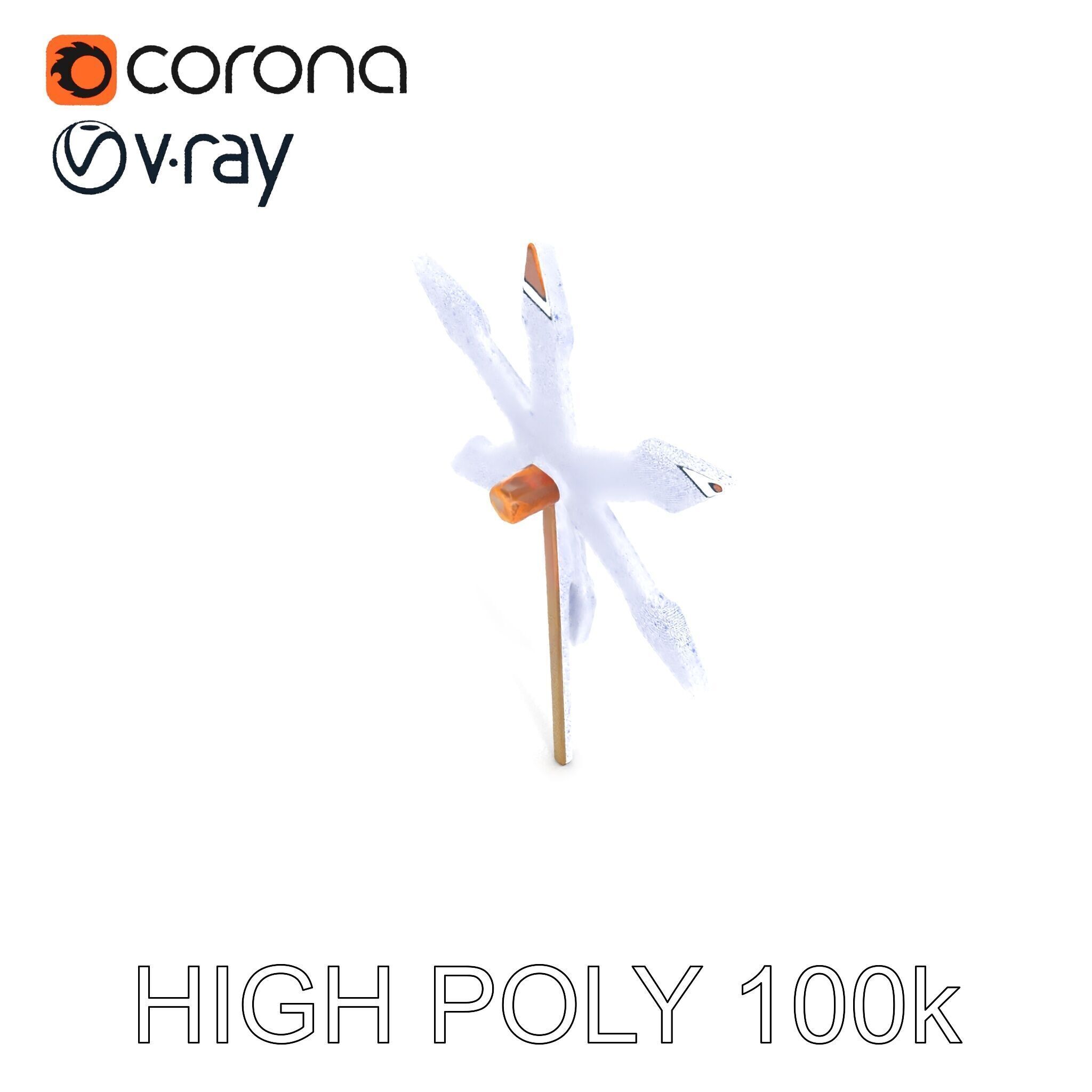 Rustic Star Spike Model Pack for D Applications Low-poly 3D model_10