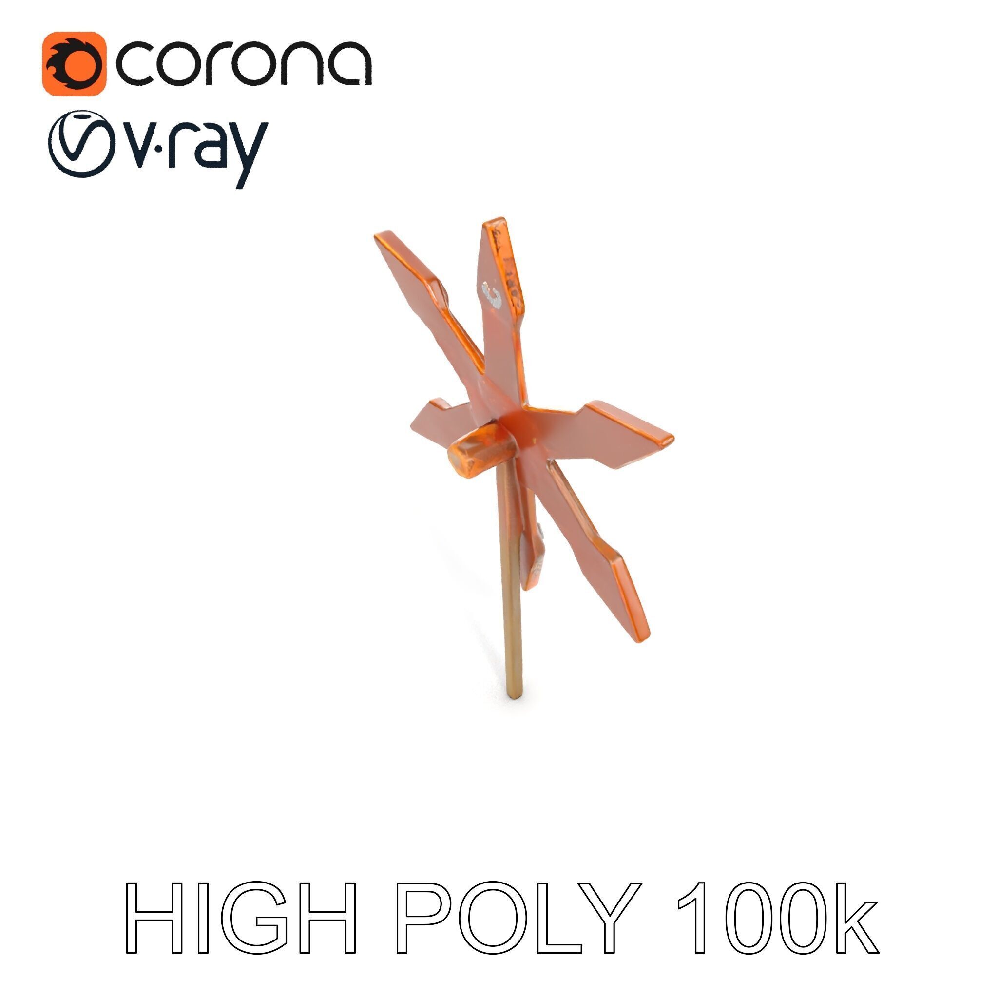 Rustic Star Spike Model Pack for D Applications Low-poly 3D model_32