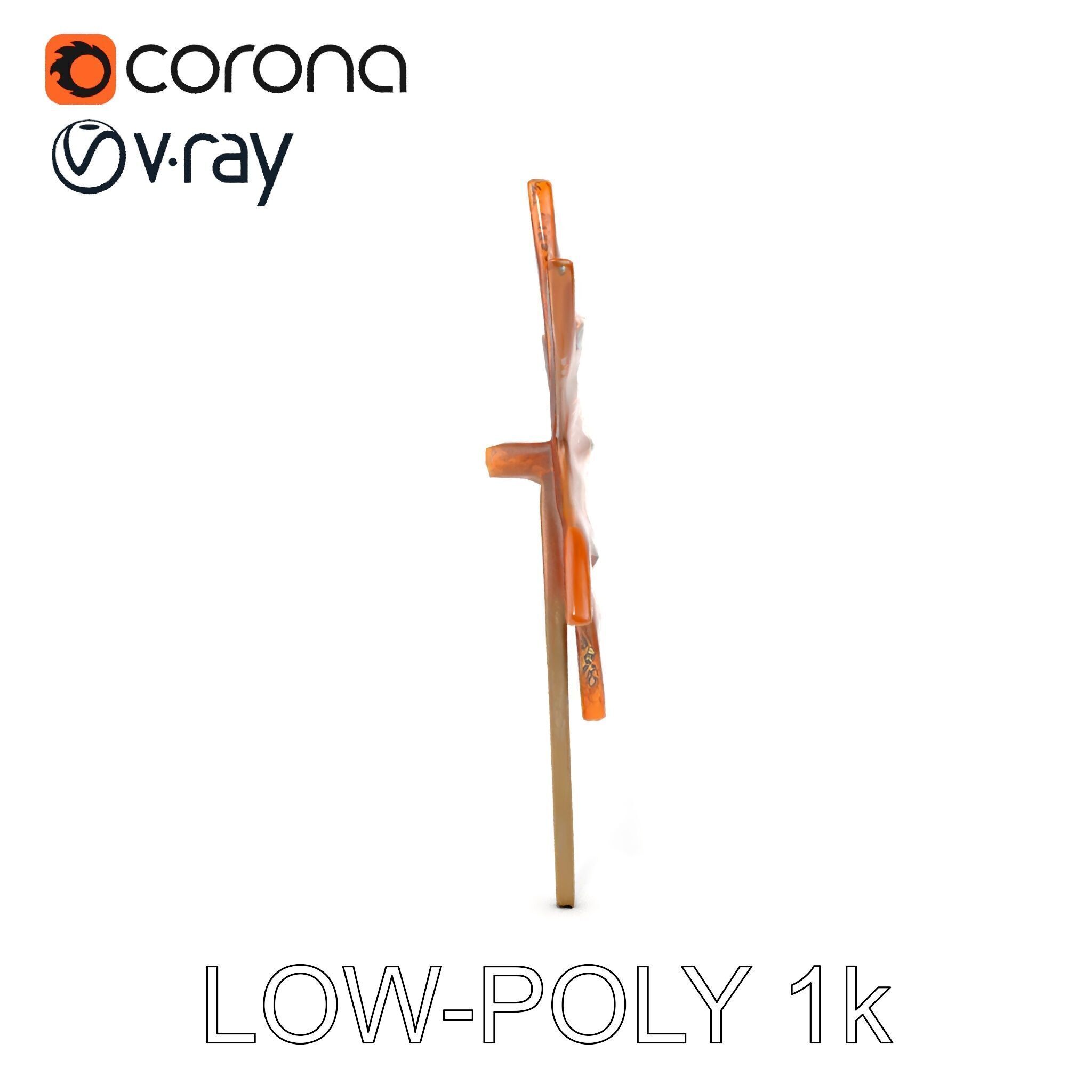 Rustic Star Spike Model Pack for D Applications Low-poly 3D model_17