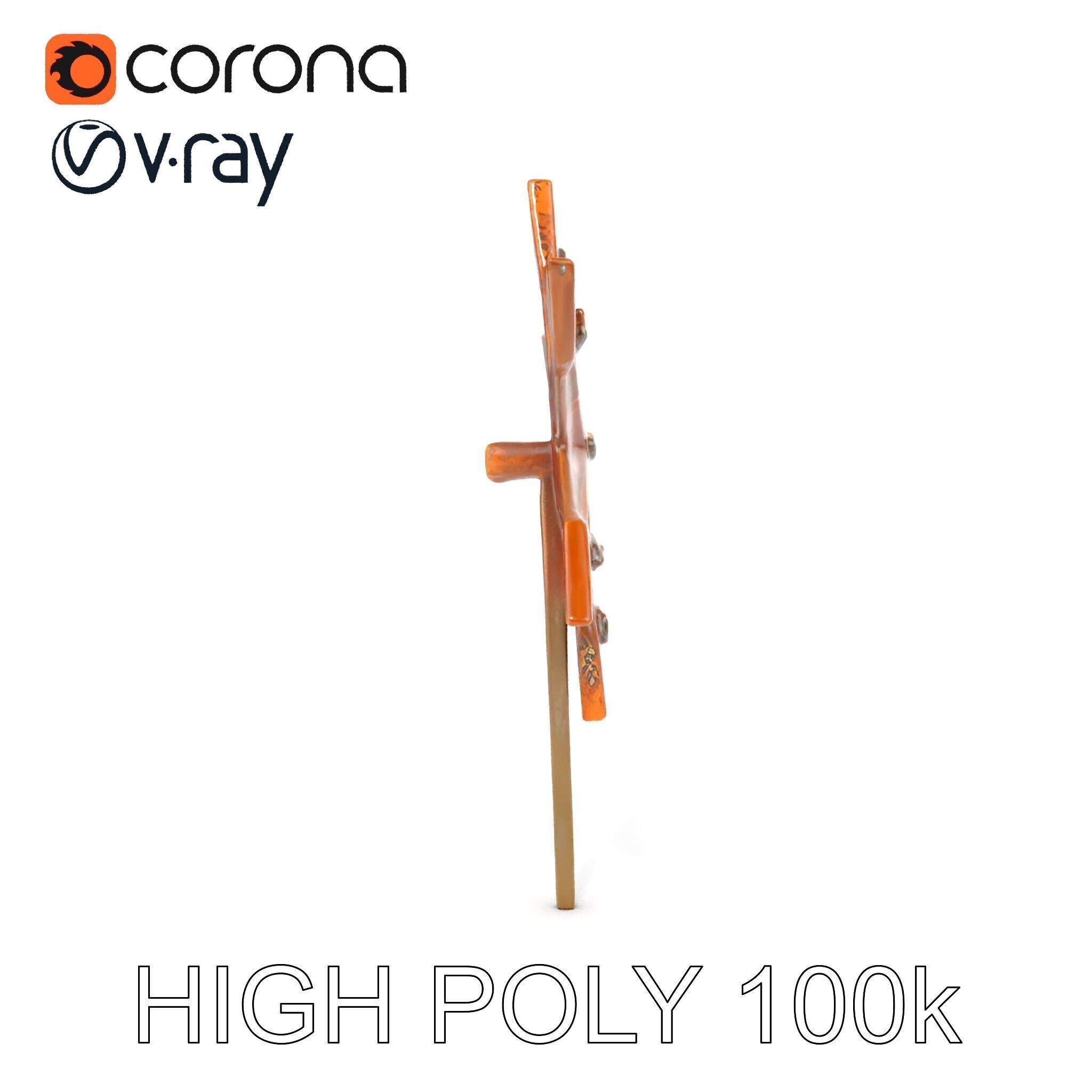 Rustic Star Spike Model Pack for D Applications Low-poly 3D model_24