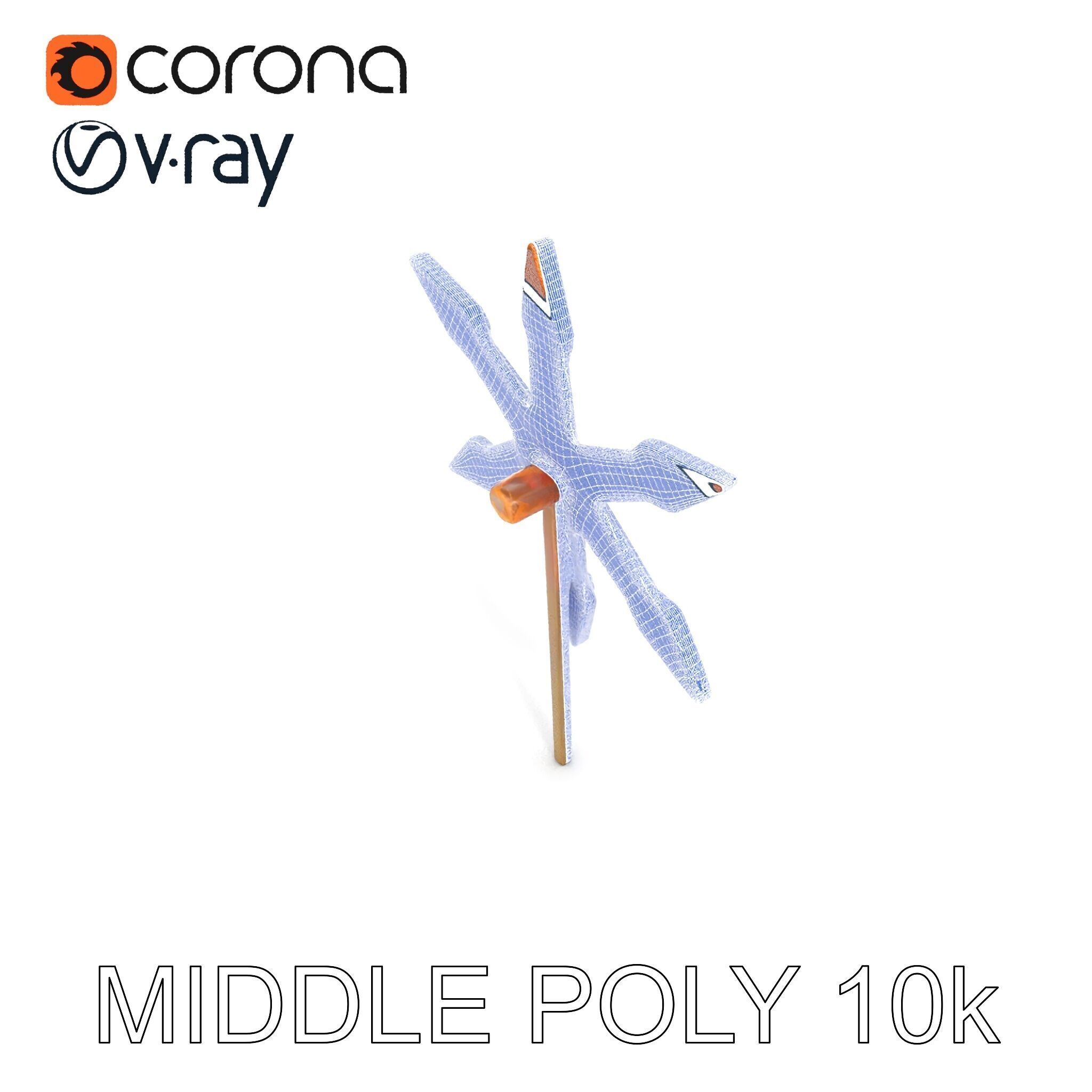 Rustic Star Spike Model Pack for D Applications Low-poly 3D model_27