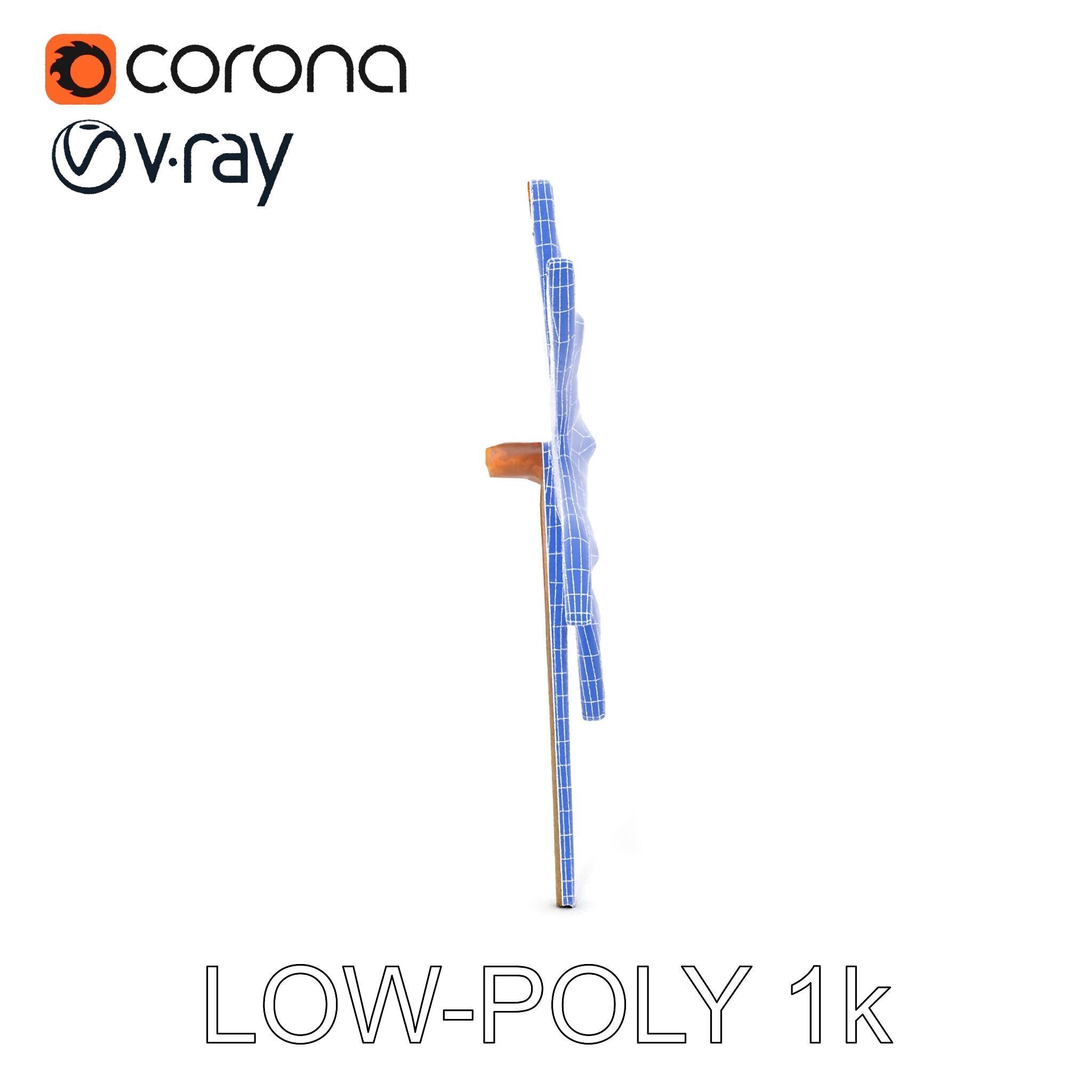 Rustic Star Spike Model Pack for D Applications Low-poly 3D model_20