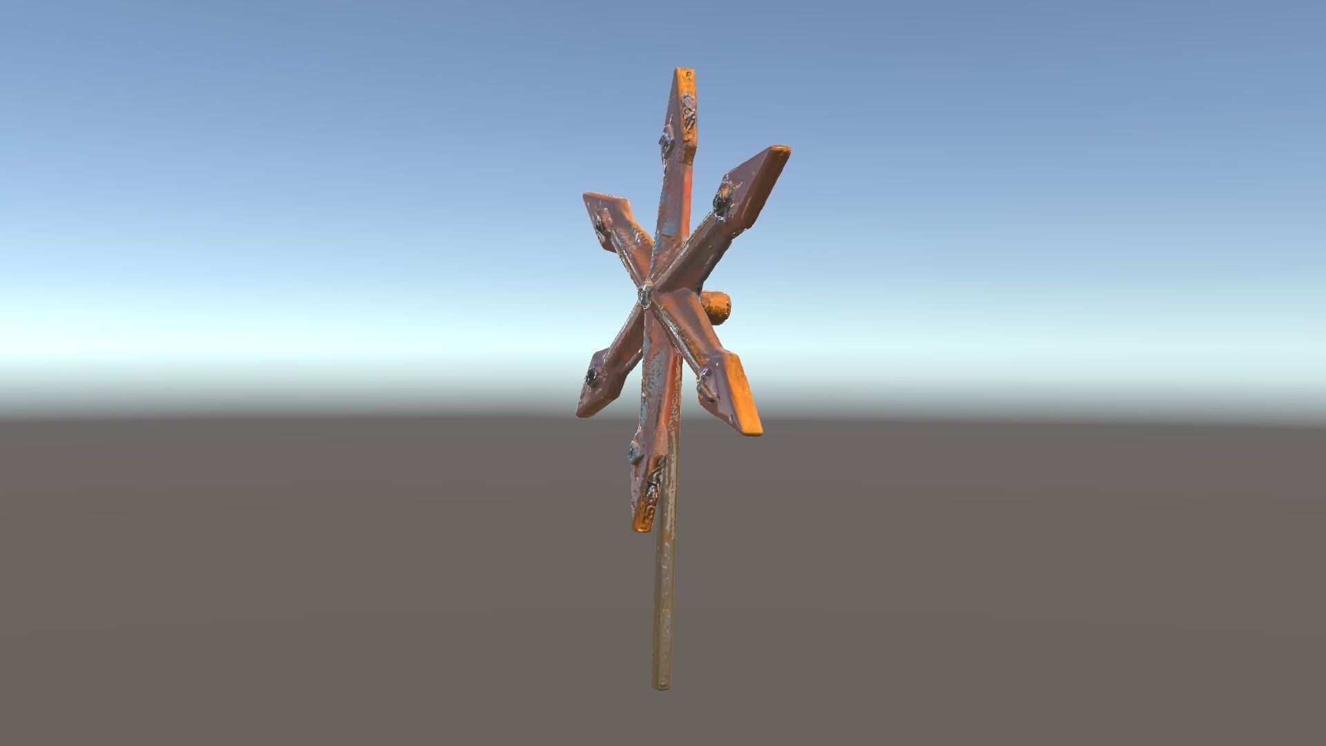 Rustic Star Spike Model Pack for D Applications Low-poly 3D model_5