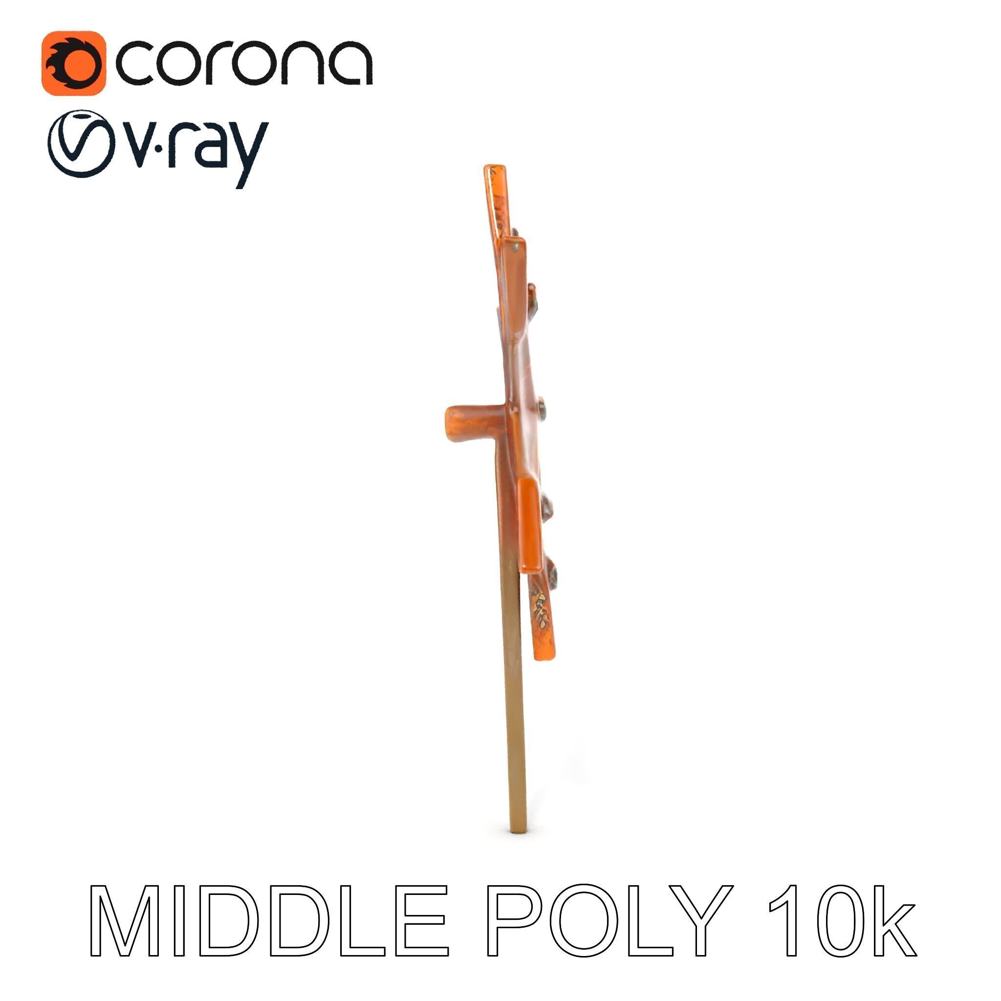 Rustic Star Spike Model Pack for D Applications Low-poly 3D model_11