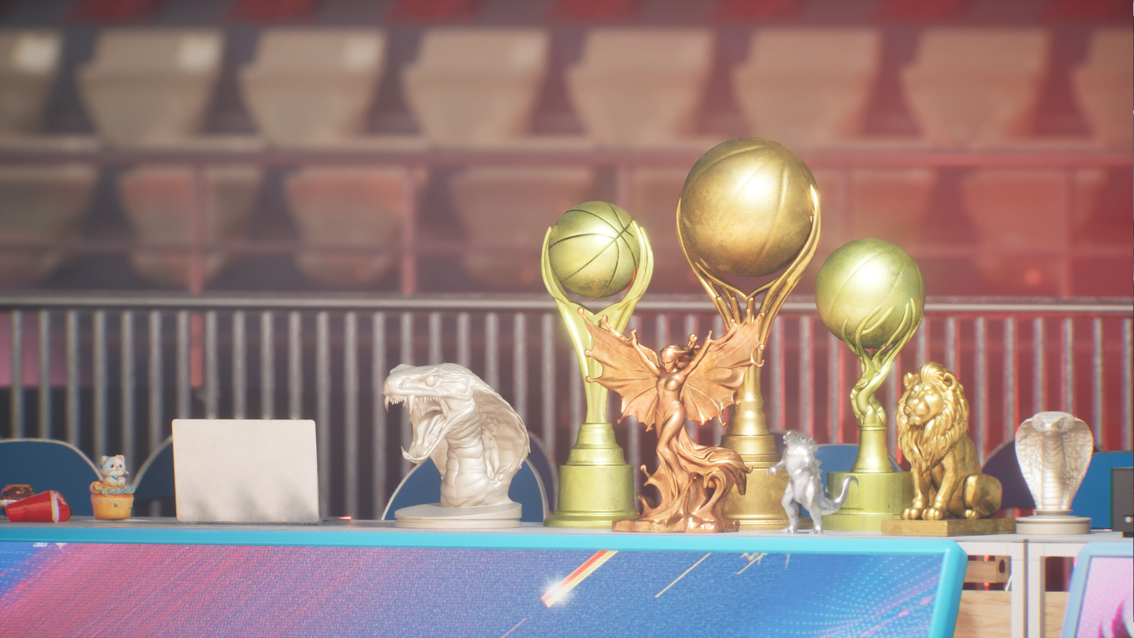 Basketball Arena Stadium Interior 3D model_11