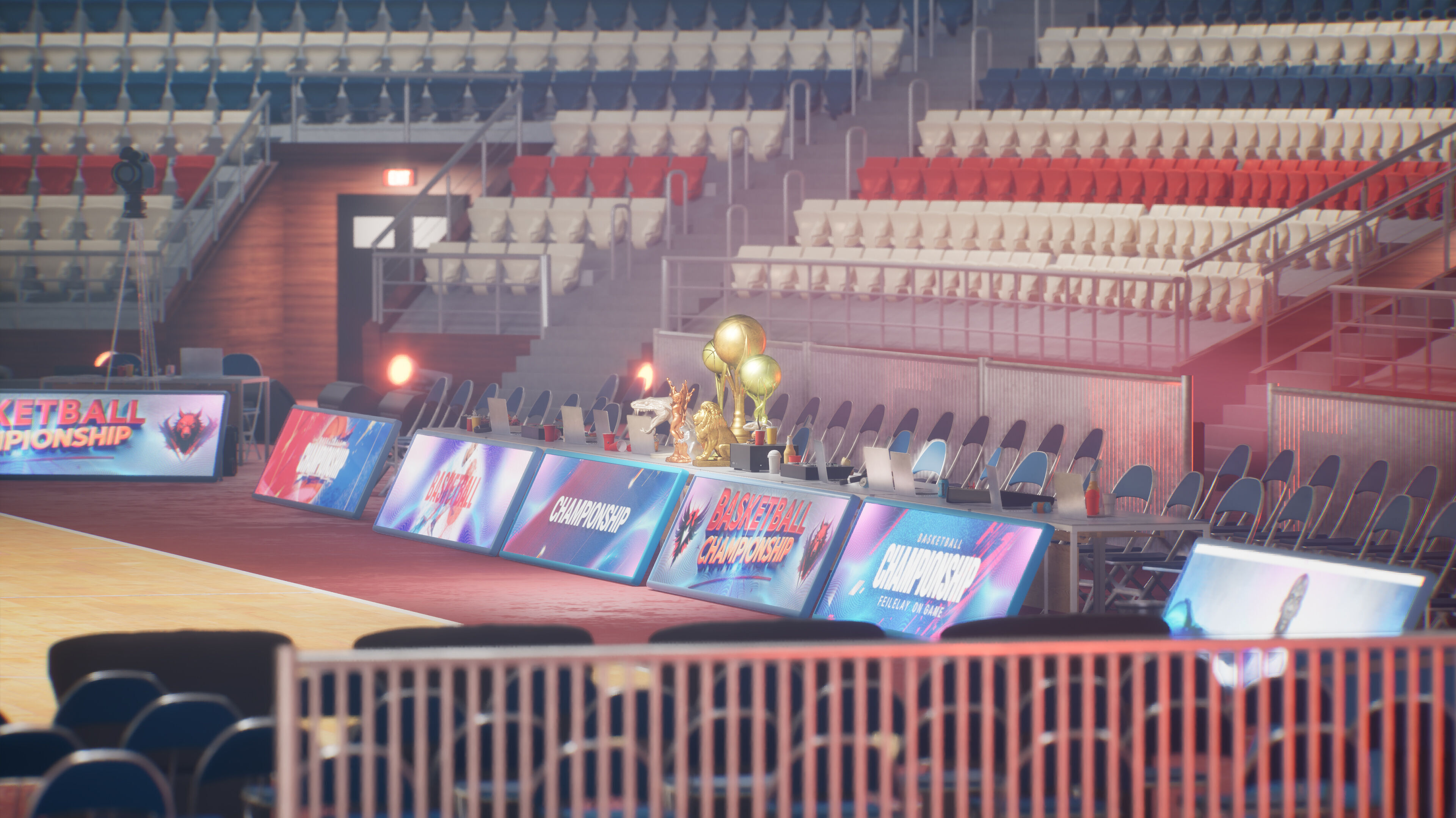 Basketball Arena Stadium Interior 3D model_20