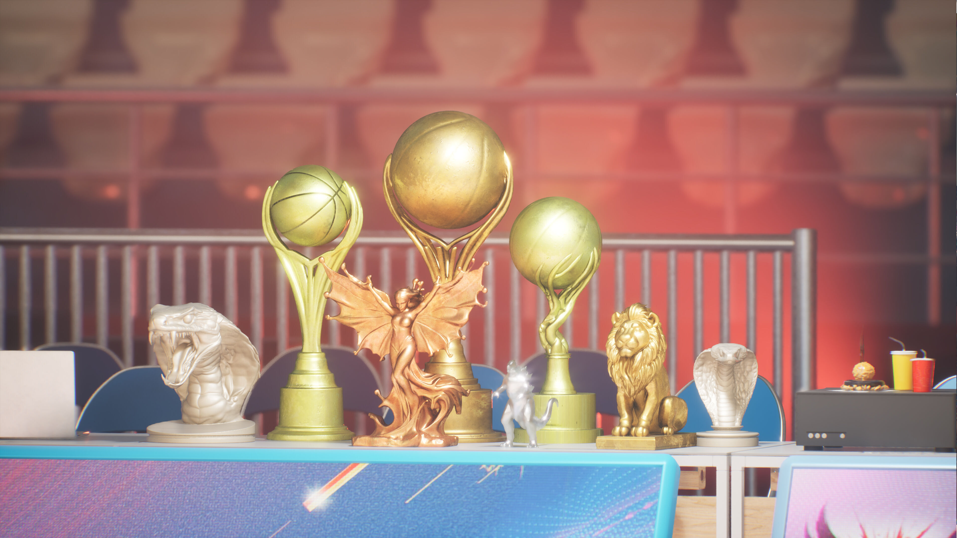 Basketball Arena Stadium Interior 3D model_24