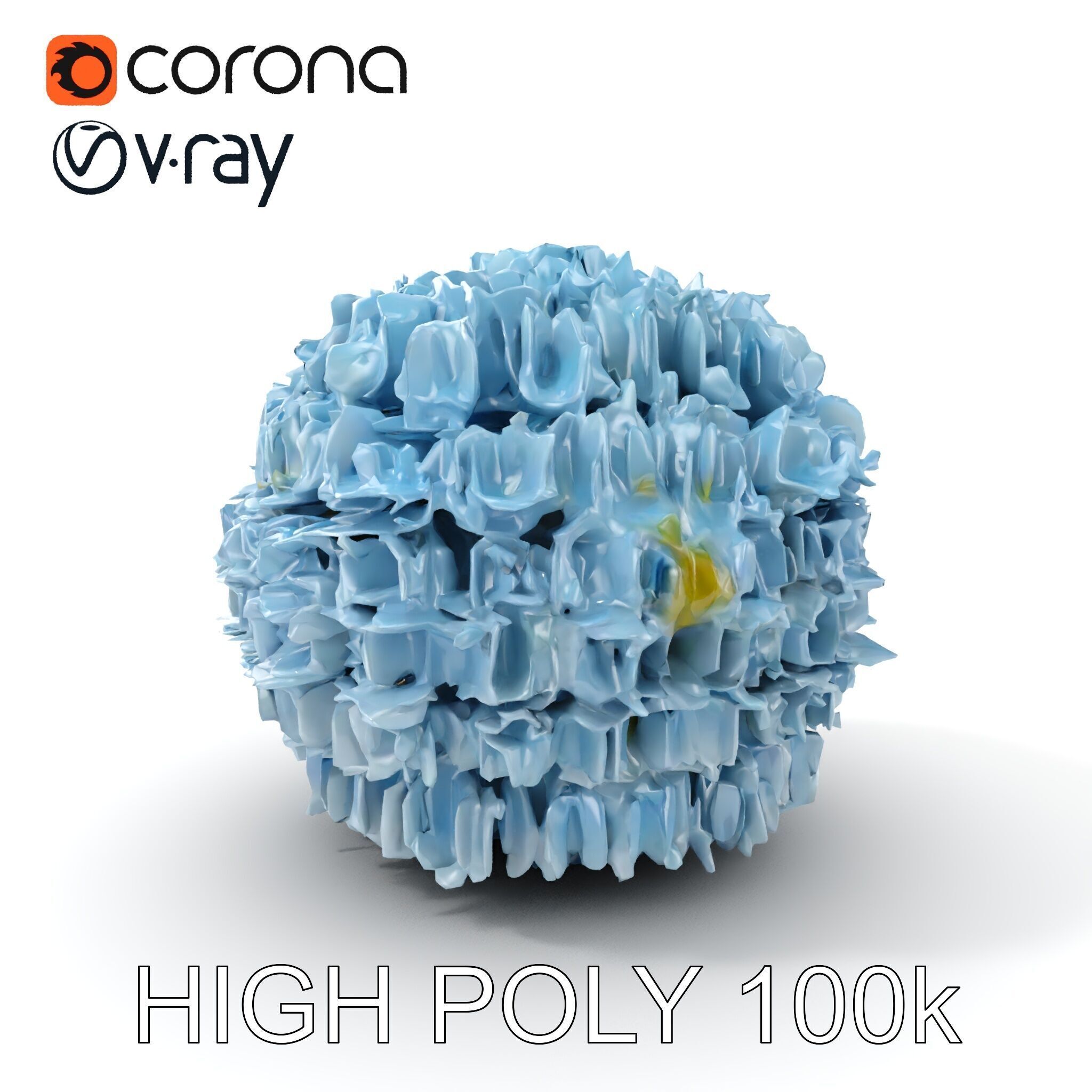 Hydrangea Flower Model Pack Low-poly 3D model_7