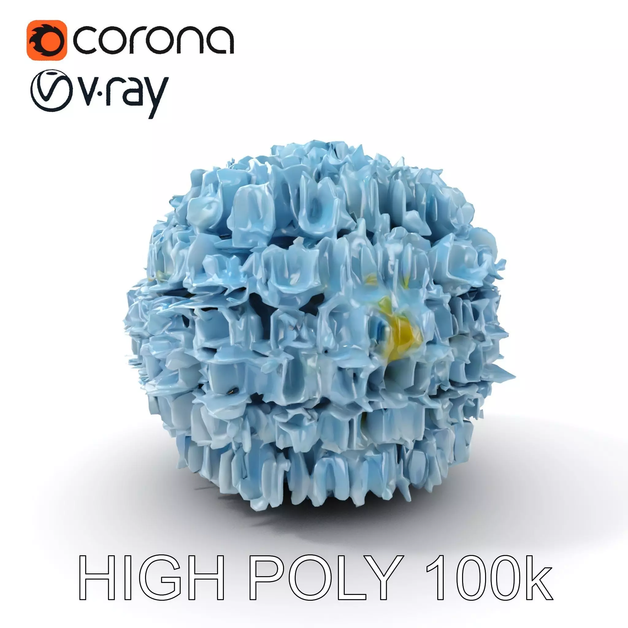 Hydrangea Flower Model Pack Low-poly 3D model_0