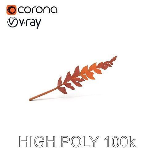 Fern Leaf Model Pack for Interactive and Environment Design Low-poly 3D model