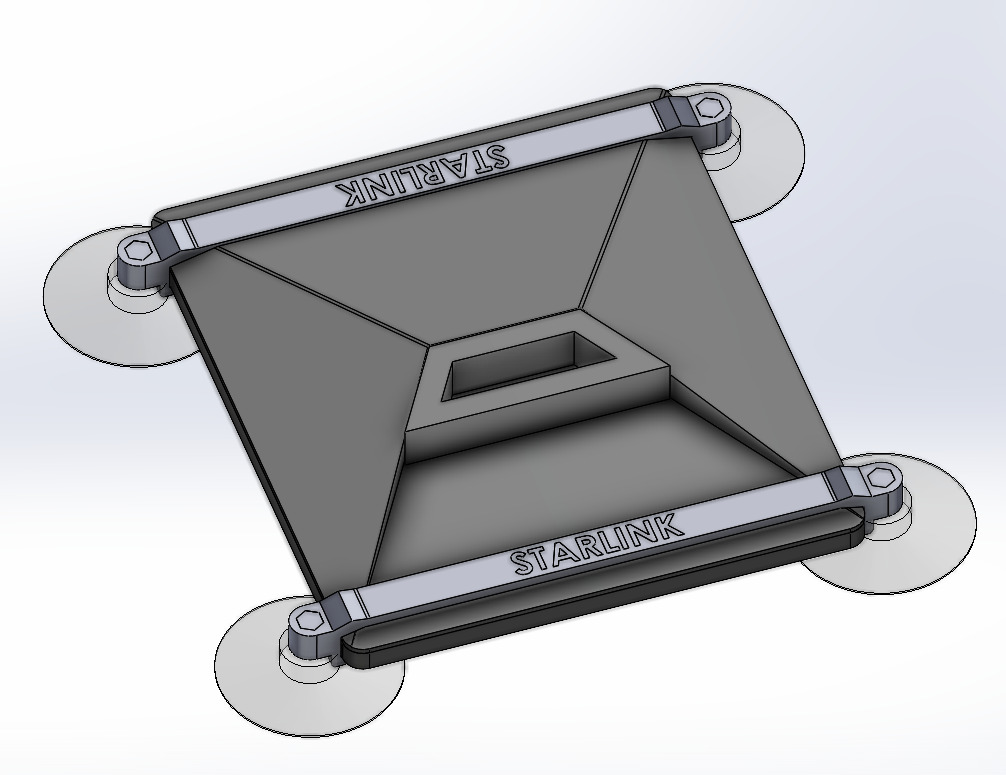 Support for Starlink Mini Mod2 3D print model_1