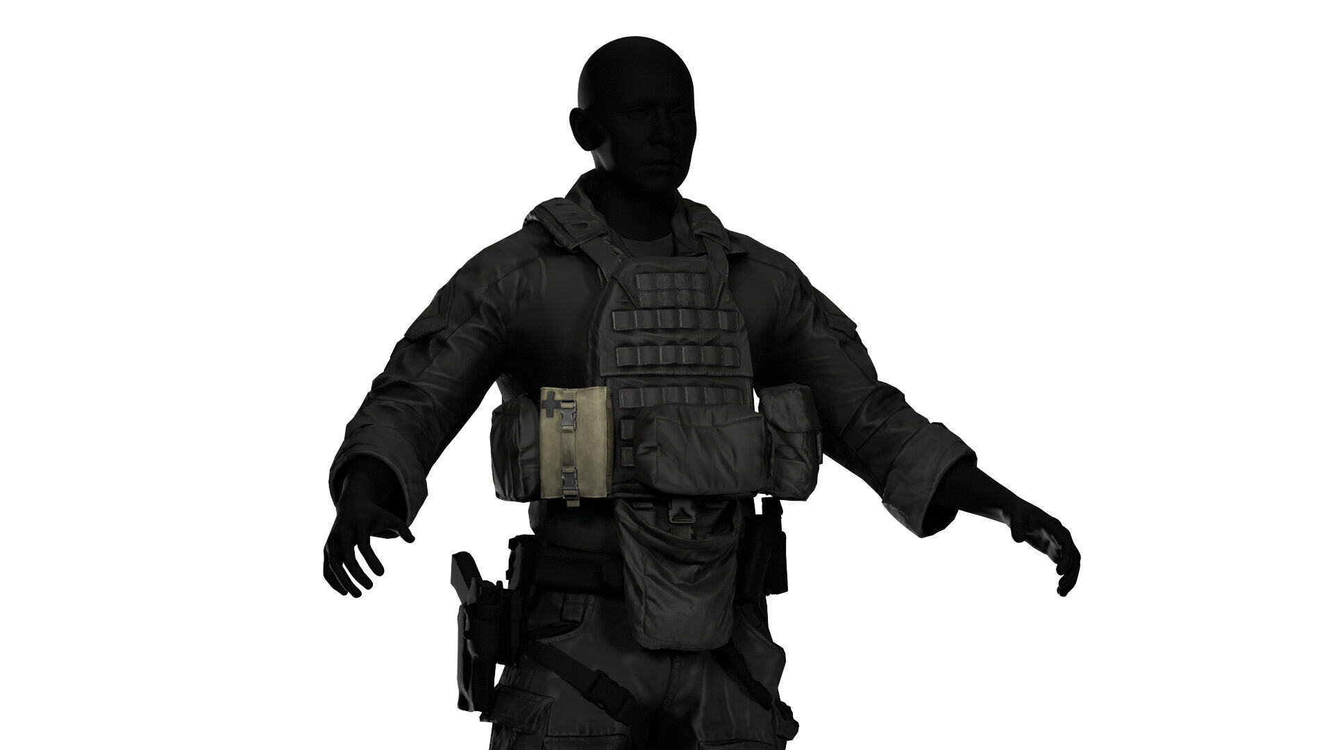 ADA TBAS IFAK FIRST AID POUCH Low-poly 3D model_7