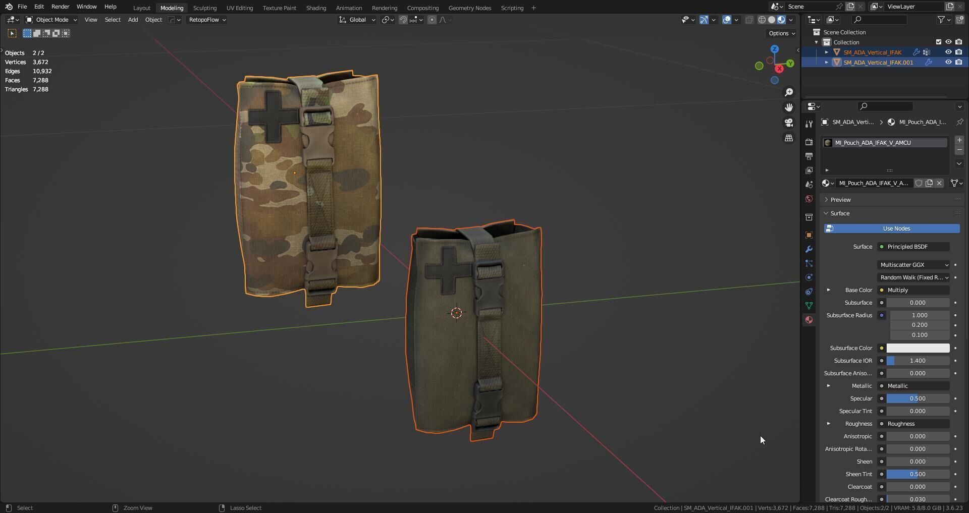 ADA TBAS IFAK FIRST AID POUCH Low-poly 3D model_9