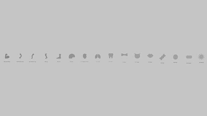 Body and Biology Emoji Pack 3D Printable 16 Unique Emojis 3D print model