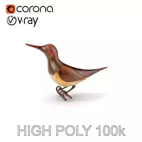 Stylized Bird Sculpture Model Pack