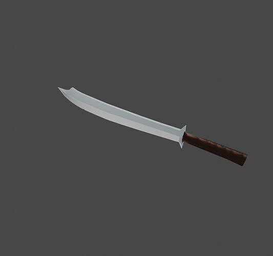 Wide Saber Heavy Fantasy Sword 3D print model