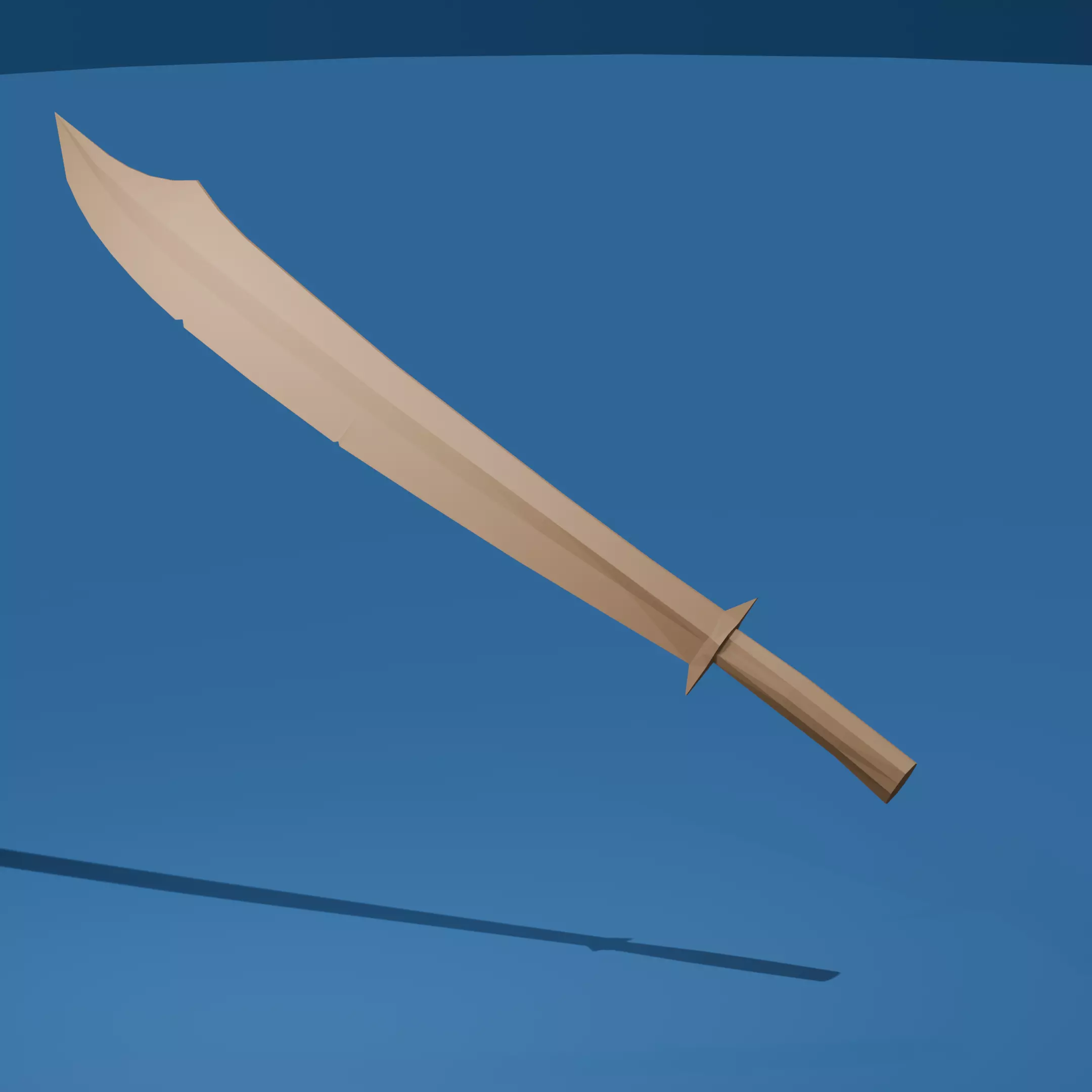 Wide Saber Heavy Fantasy Sword 3D print model
