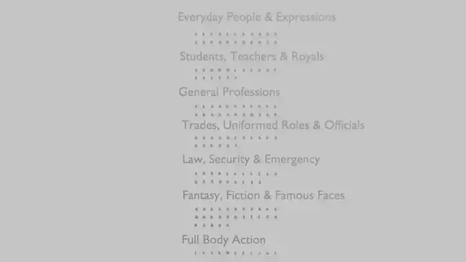 Character Icon Emoji Pack 3D Printable 136 Unique Emojis