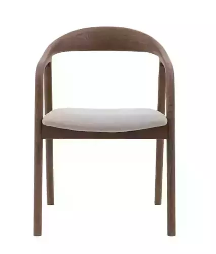 Abode Madrid Dining Chair Walnut Upholstered