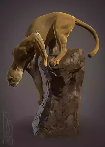 PROWLING PUMA 3D print model 3D print model