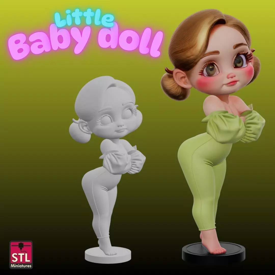 Little Baby Doll Comic Style FanArt 3D print model