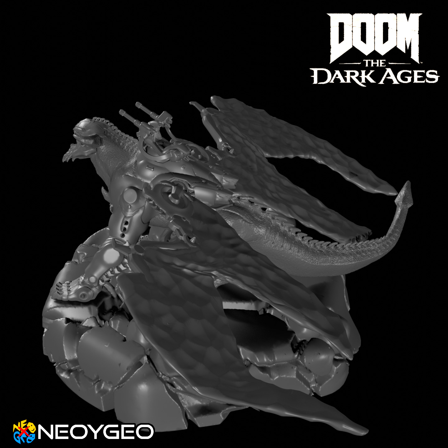 SERRAT MECHA DRAGON - DOOM THE DARK AGES 3D print model_3