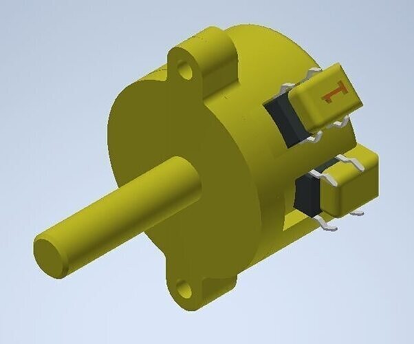 Rotary Switch 2 positions at 45Gr 3D print model