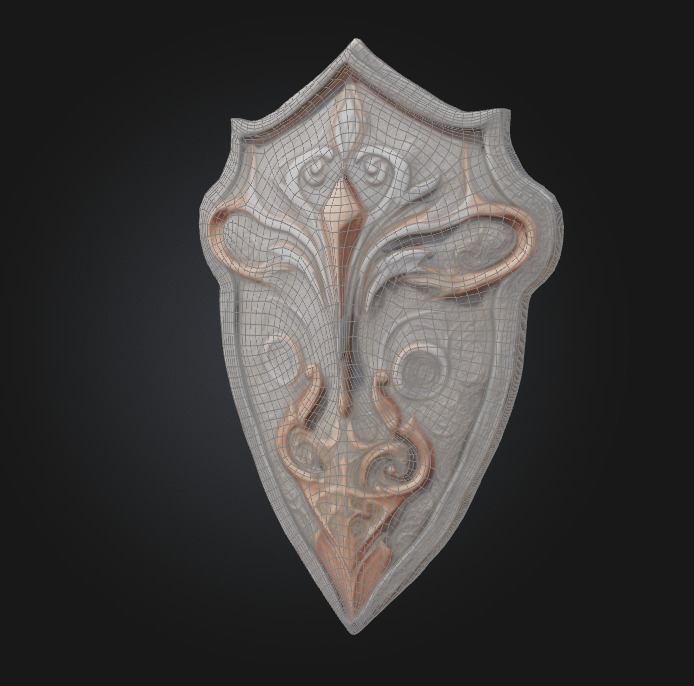 Ornate Shield  3D model_1